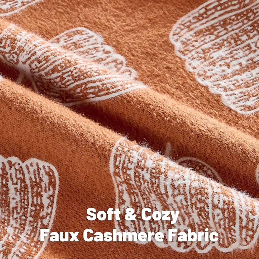 FUTEI Set of 2 Pumpkin Throw Pillow Covers 20x20 New - Picture 2 of 7